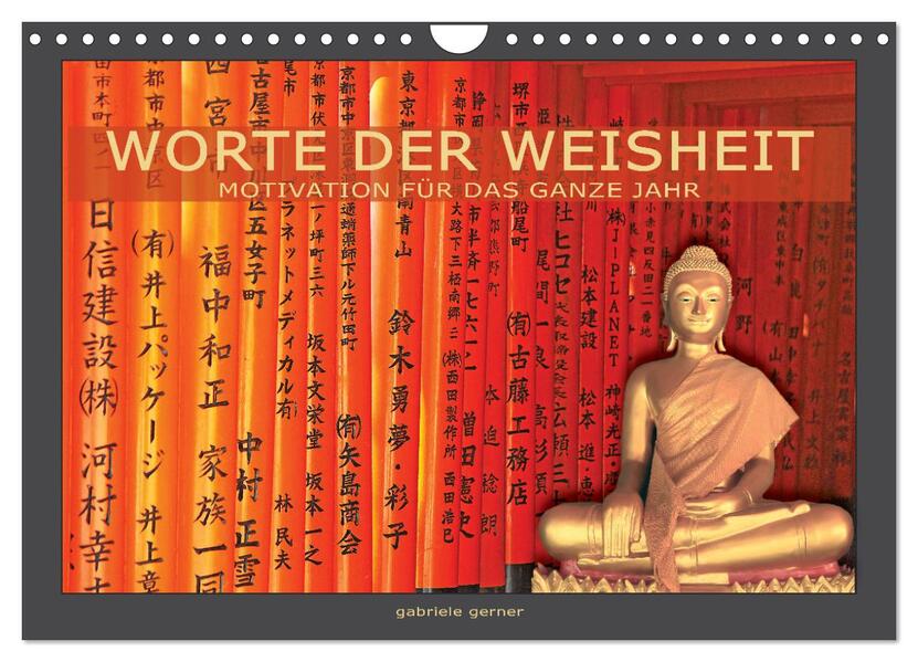 Produktbild: Worte der Weisheit Motivation für das ganze Jahr (Wandkalender 2026 DIN A4 quer), CALVENDO Monatskalender | Gabriele Gerner, Calvendo