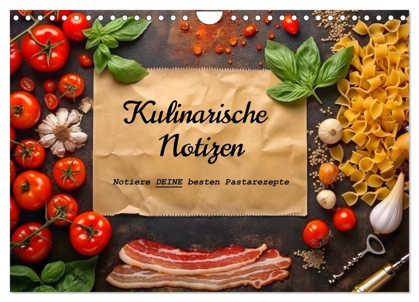 Produktbild: Kulinarische Notizen - Notiere deine besten Pastarezepte (Wandkalender 2026 DIN A4 quer), CALVENDO Monatskalender | Anja Frost, Calvendo