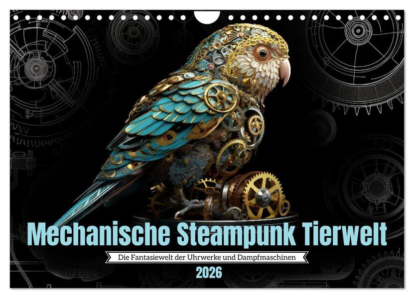 Produktbild: Mechanische Steampunk Tierwelt (Wandkalender 2026 DIN A4 quer), CALVENDO Monatskalender | Kerstin Waurick, Calvendo