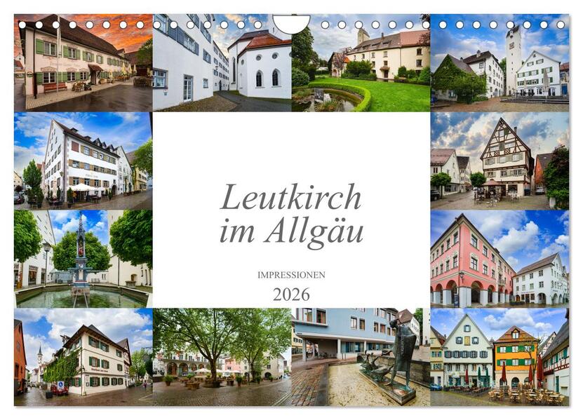 Produktbild: Leutkirch im Allgäu Impressionen (Wandkalender 2026 DIN A4 quer), CALVENDO Monatskalender | Dirk Meutzner, Calvendo