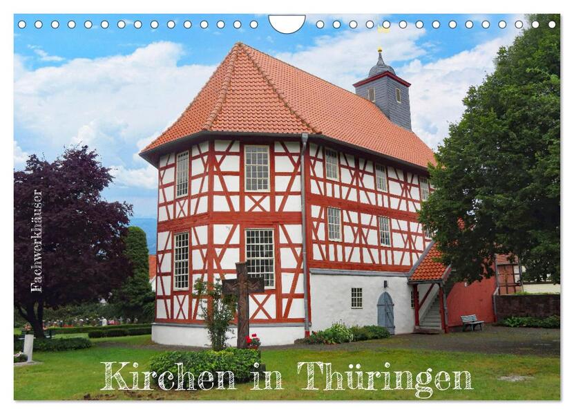 Produktbild: Fachwerkhäuser - Kirchen in Thüringen (Wandkalender 2026 DIN A4 quer), CALVENDO Monatskalender | Angelika Keller, Calvendo