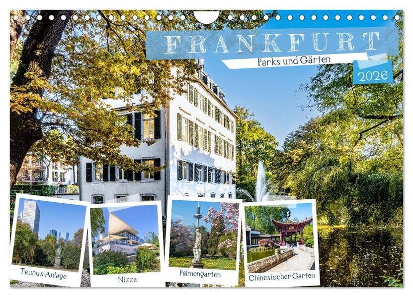 Produktbild: Frankfurt - Parks und Gärten (Wandkalender 2026 DIN A4 quer), CALVENDO Monatskalender | Calvendo, Dieter Meyer