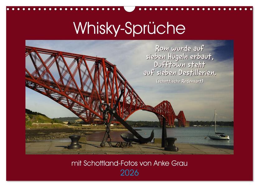 Produktbild: Whisky-Sprüche (Wandkalender 2026 DIN A3 quer), CALVENDO Monatskalender | Anke Grau, Calvendo