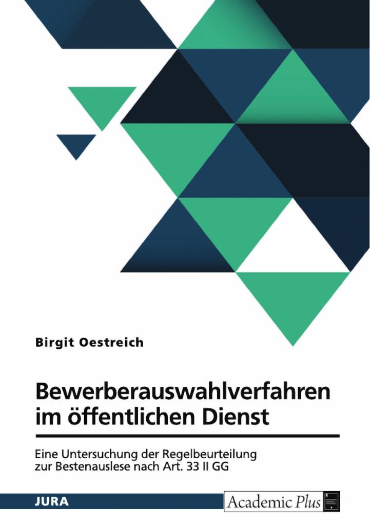 Produktbild: Bewerberauswahlverfahren im öffentlichen Dienst | Birgit Oestreich