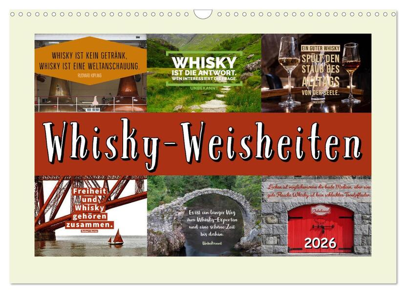 Produktbild: Whisky-Weisheiten (Wandkalender 2026 DIN A3 quer), CALVENDO Monatskalender | Calvendo, Anke Grau