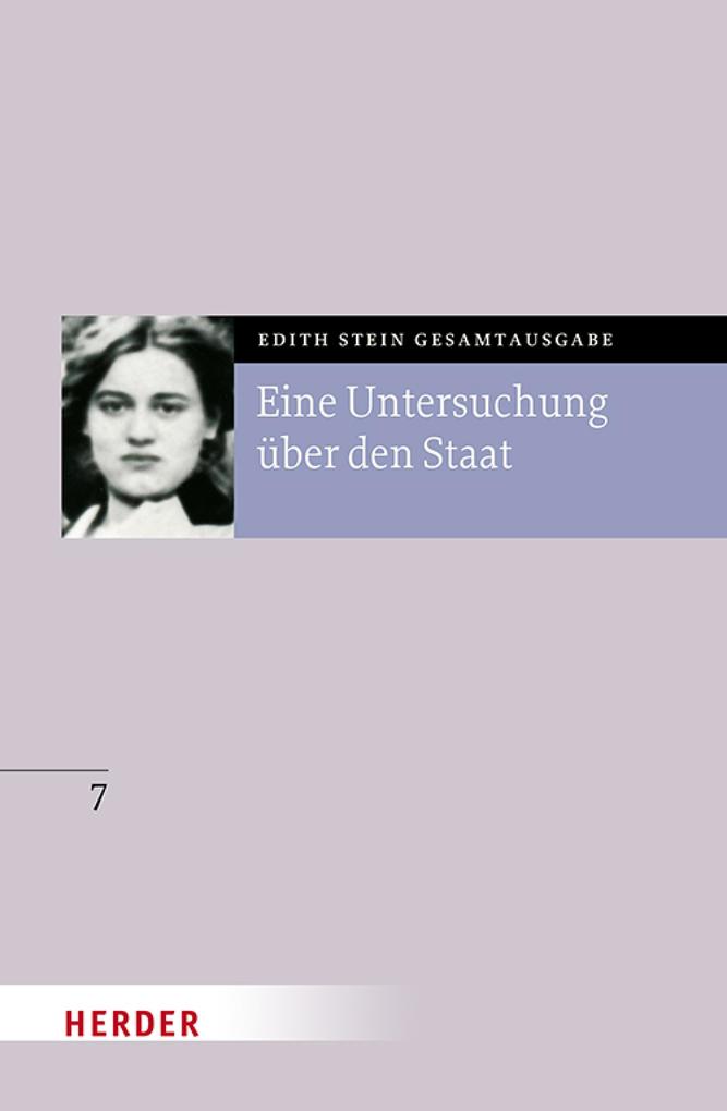 Produktbild: Eine Untersuchung über den Staat | Edith Stein