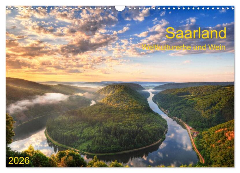 Produktbild: Saarland Weltkulturerbe und Wein (Wandkalender 2026 DIN A3 quer), CALVENDO Monatskalender | Calvendo, Prime Selection