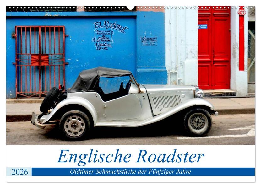 Produktbild: Englische Roadster - Oldtimer Schmuckstücke der Fünfziger Jahre (Wandkalender 2026 DIN A2 quer), CALVENDO Monatskalender | Henning von Löwis of Menar, Calvendo