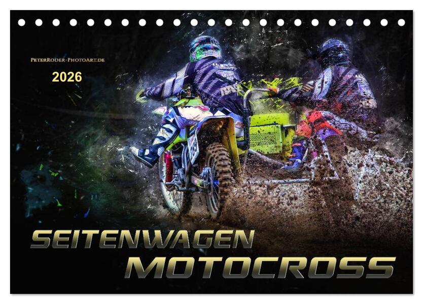 Produktbild: Seitenwagen Motocross (Tischkalender 2026 DIN A5 quer), CALVENDO Monatskalender | Calvendo, Peter Roder