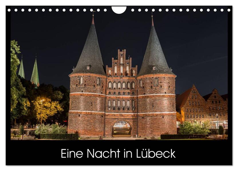 Produktbild: Eine Nacht in Lübeck (Wandkalender 2026 DIN A4 quer), CALVENDO Monatskalender | Calvendo, StGrafix, StGrafix StGrafix