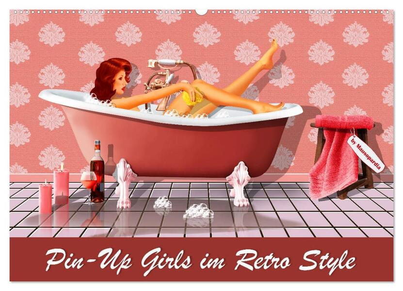 Produktbild: Pin-Up Girls im Retro Style by Mausopardia (Wandkalender 2026 DIN A2 quer), CALVENDO Monatskalender | Calvendo, Monika Jüngling alias Mausopardia