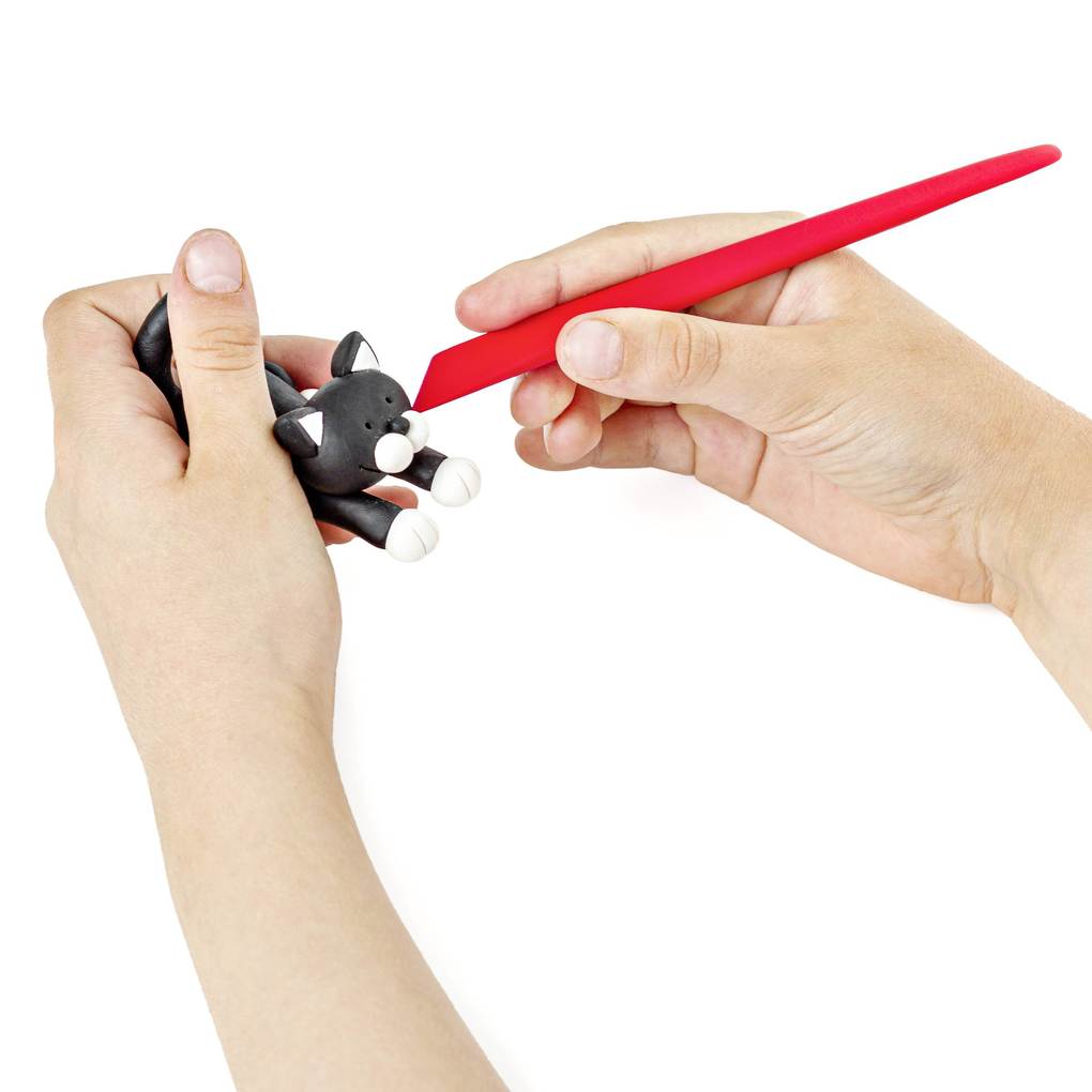 Weitere Ansicht: STAEDTLER FIMO kids 8034, ofenhärtende Modelliermasse, Set "Cat" mit 4 Blöcken 42 g, Modellierstab