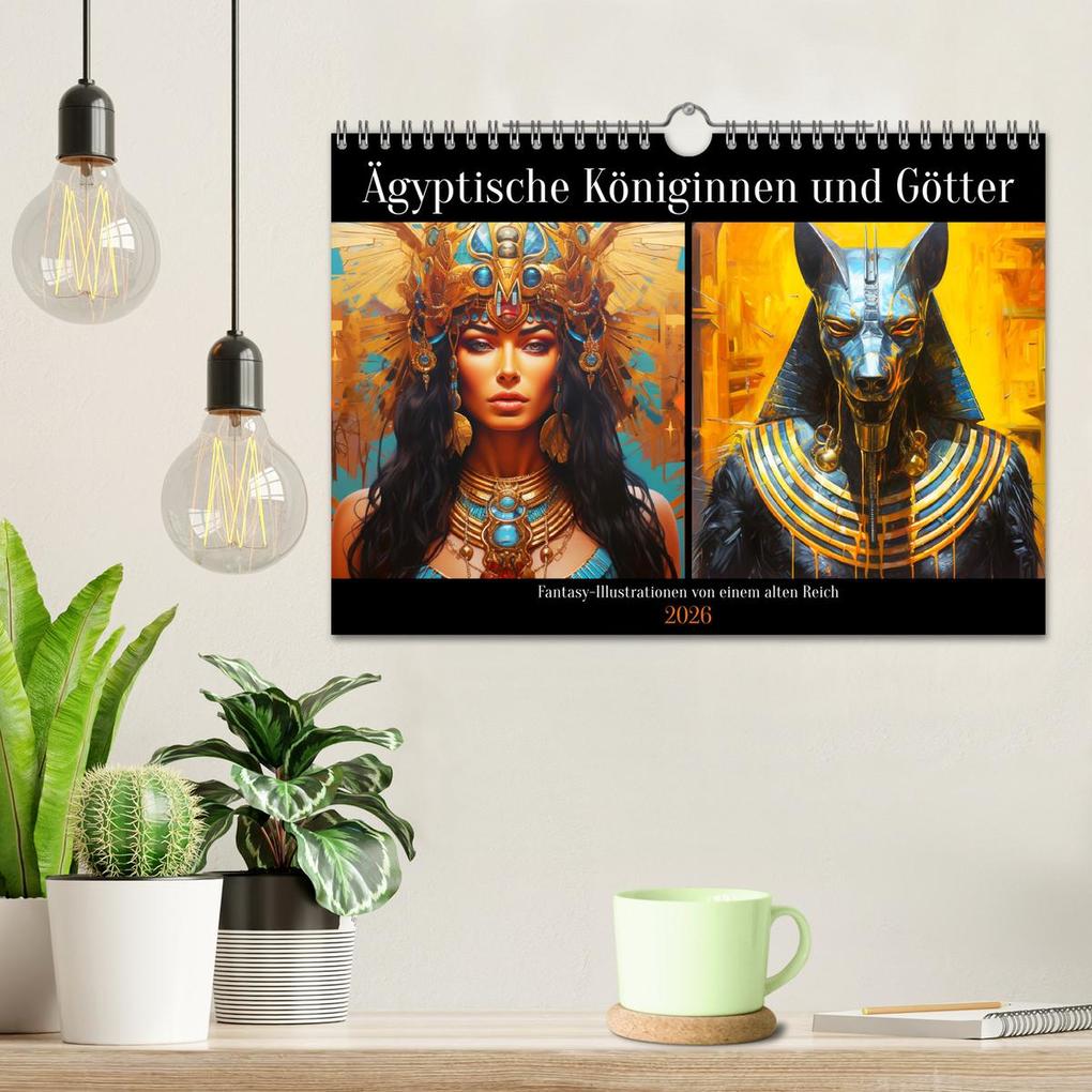 Weitere Ansicht: Ägyptische Königinnen und Götter. Fantasy-Illustrationen von einem alten Reich (Wandkalender 2026 DIN A4 quer), CALVENDO Monatskalender | Calvendo, Rose Hurley