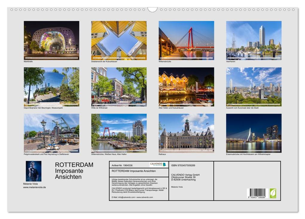 Weitere Ansicht: ROTTERDAM Imposante Ansichten (Wandkalender 2026 DIN A2 quer), CALVENDO Monatskalender | Calvendo, Melanie Viola
