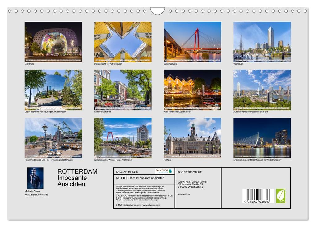 Weitere Ansicht: ROTTERDAM Imposante Ansichten (Wandkalender 2026 DIN A3 quer), CALVENDO Monatskalender | Calvendo, Melanie Viola