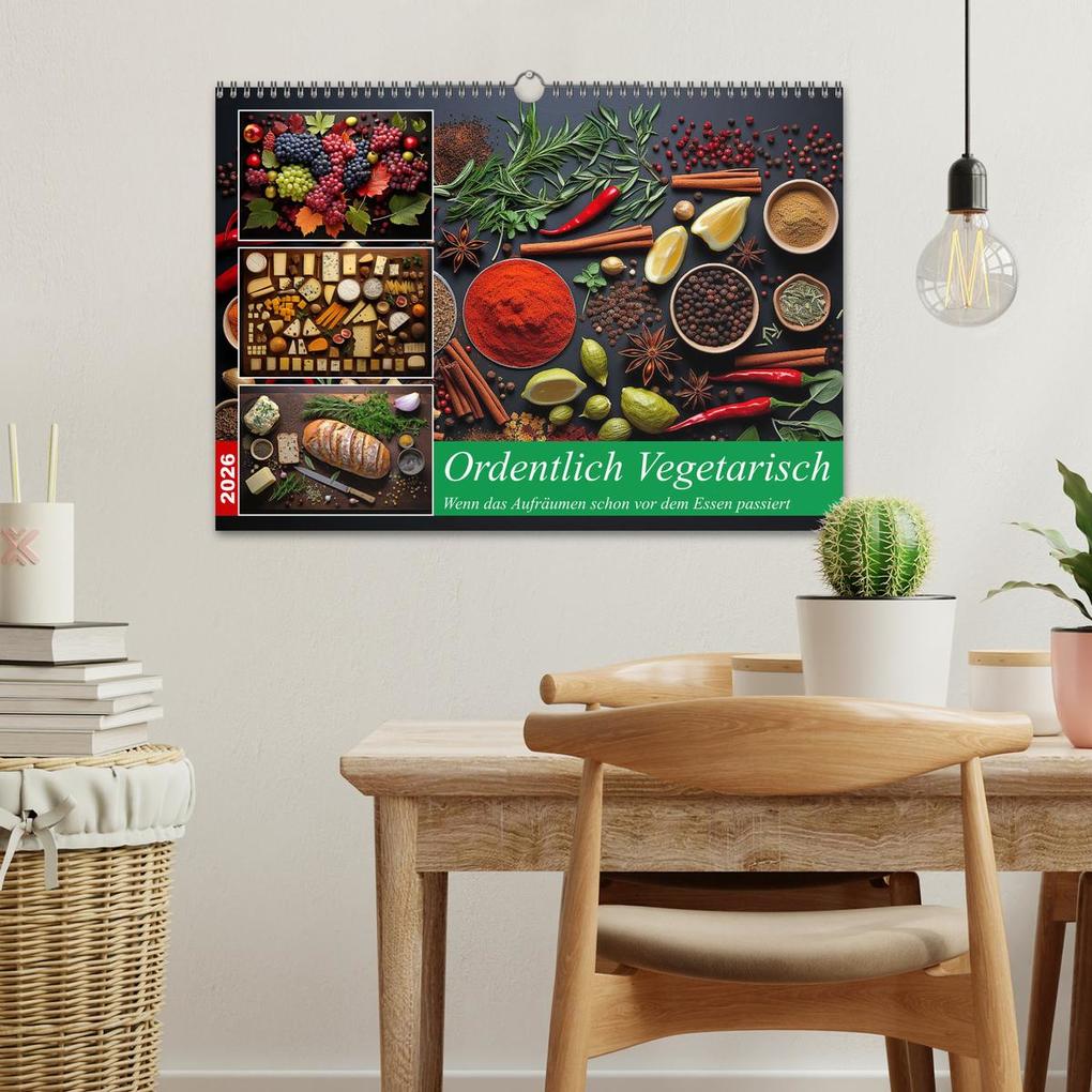 Weitere Ansicht: Ordentlich Vegetarisch (Wandkalender 2026 DIN A3 quer), CALVENDO Monatskalender | Calvendo, Kerstin Waurick