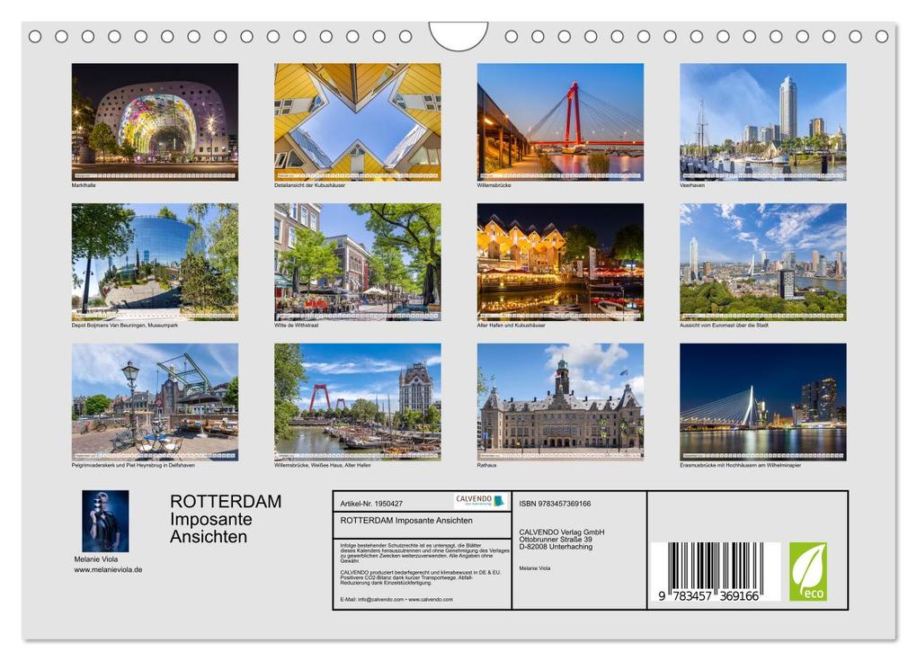 Weitere Ansicht: ROTTERDAM Imposante Ansichten (Wandkalender 2026 DIN A4 quer), CALVENDO Monatskalender | Calvendo, Melanie Viola