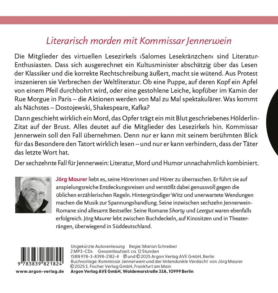 Weitere Ansicht: Kommissar Jennerwein und der tintendunkle Verdacht | Jörg Maurer