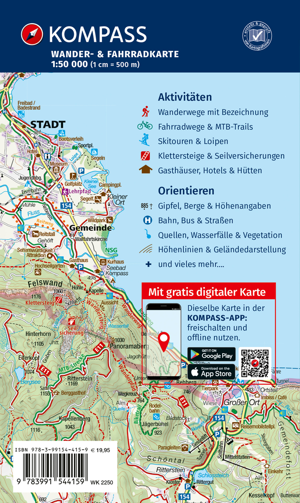Weitere Ansicht: KOMPASS Wanderkarten-Set 2250 Korsika Nord, Corse du Nord, Weitwanderweg GR20 (3 Karten) 1:50.000