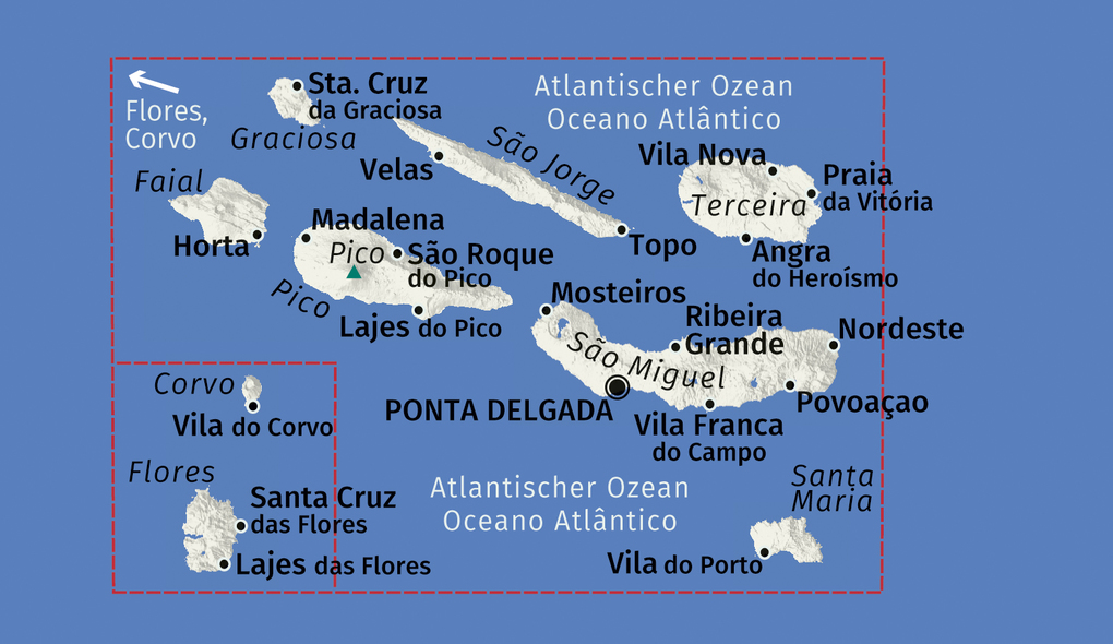 Weitere Ansicht: KOMPASS Wanderkarten-Set 2260 Azoren (2 Karten) 1:50.000