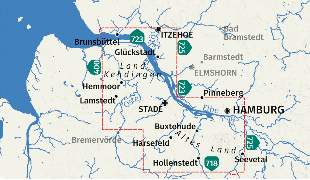 Weitere Ansicht: KOMPASS Wanderkarte 726 Hamburg, Altes Land 1:50.000