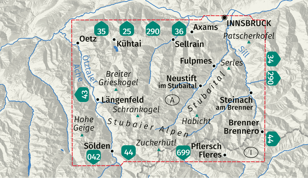 Weitere Ansicht: KOMPASS Wanderkarte 83 Stubaier Alpen 1:50.000