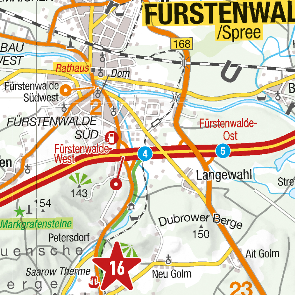 Weitere Ansicht: MARCO POLO Reisekarte Deutschland 04 Berlin, Brandenburg 1:225.000