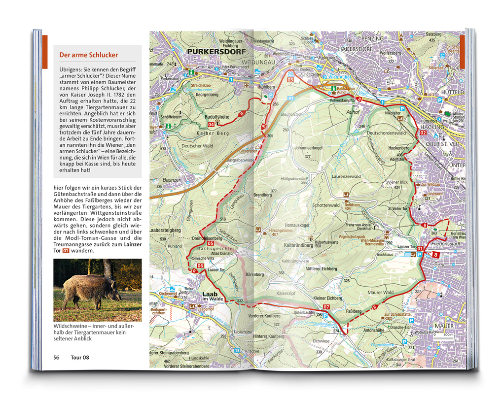Weitere Ansicht: KOMPASS Wanderführer Wien mit Wienerwald, Wein- und Waldviertel, 60 Touren mit Extra-Tourenkarte | Werner Heriszt