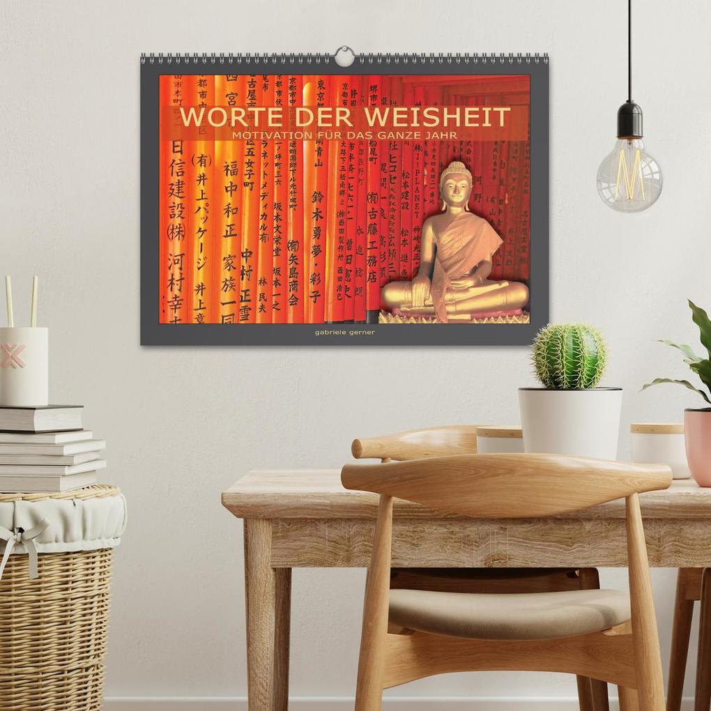 Weitere Ansicht: Worte der Weisheit Motivation für das ganze Jahr (Wandkalender 2026 DIN A3 quer), CALVENDO Monatskalender | Gabriele Gerner, Calvendo