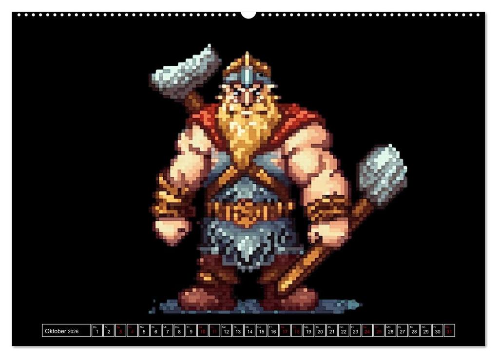 Weitere Ansicht: Pixel für Pixel bis Game over (hochwertiger Premium Wandkalender 2026 DIN A2 quer), Kunstdruck in Hochglanz | Kerstin Waurick, Calvendo