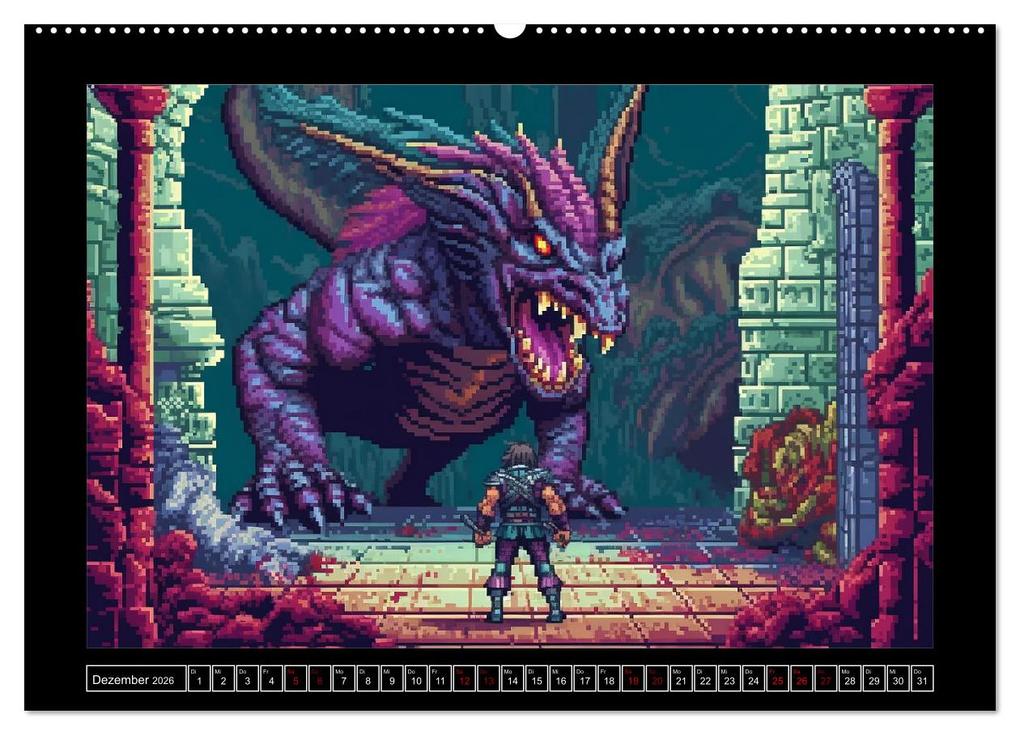 Weitere Ansicht: Pixel für Pixel bis Game over (hochwertiger Premium Wandkalender 2026 DIN A2 quer), Kunstdruck in Hochglanz | Kerstin Waurick, Calvendo