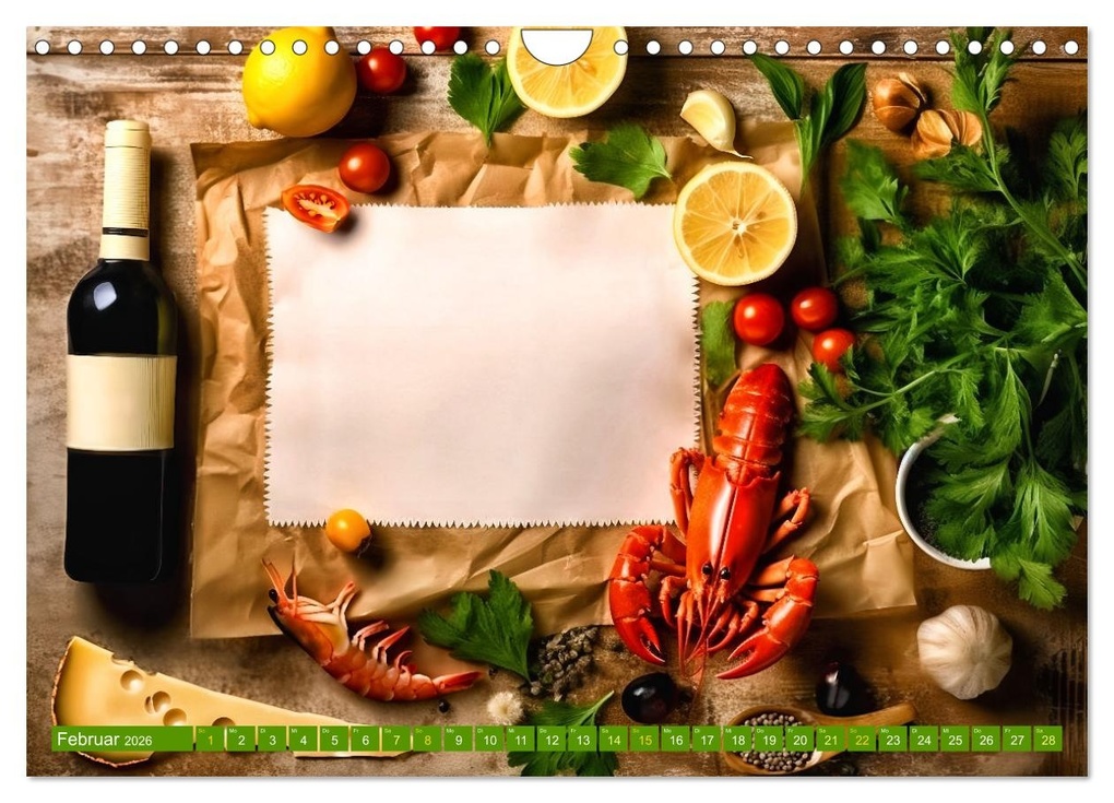 Weitere Ansicht: Kulinarische Notizen - Notiere deine besten Pastarezepte (Wandkalender 2026 DIN A4 quer), CALVENDO Monatskalender | Anja Frost, Calvendo