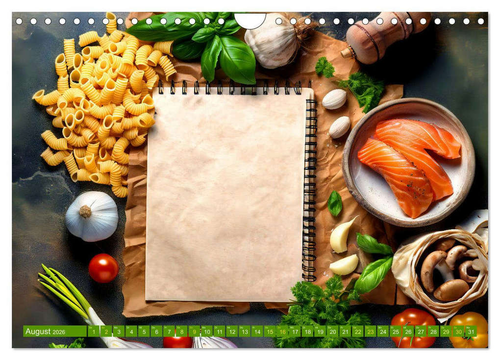 Weitere Ansicht: Kulinarische Notizen - Notiere deine besten Pastarezepte (Wandkalender 2026 DIN A4 quer), CALVENDO Monatskalender | Anja Frost, Calvendo