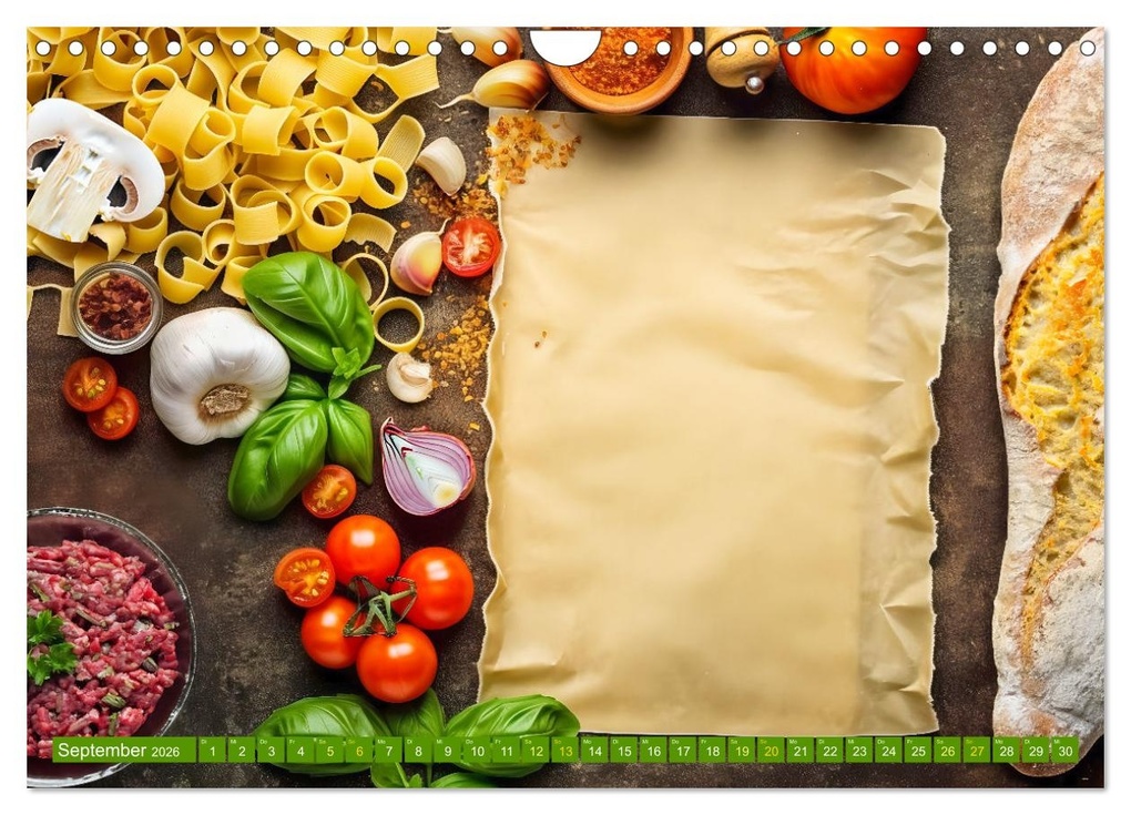 Weitere Ansicht: Kulinarische Notizen - Notiere deine besten Pastarezepte (Wandkalender 2026 DIN A4 quer), CALVENDO Monatskalender | Anja Frost, Calvendo