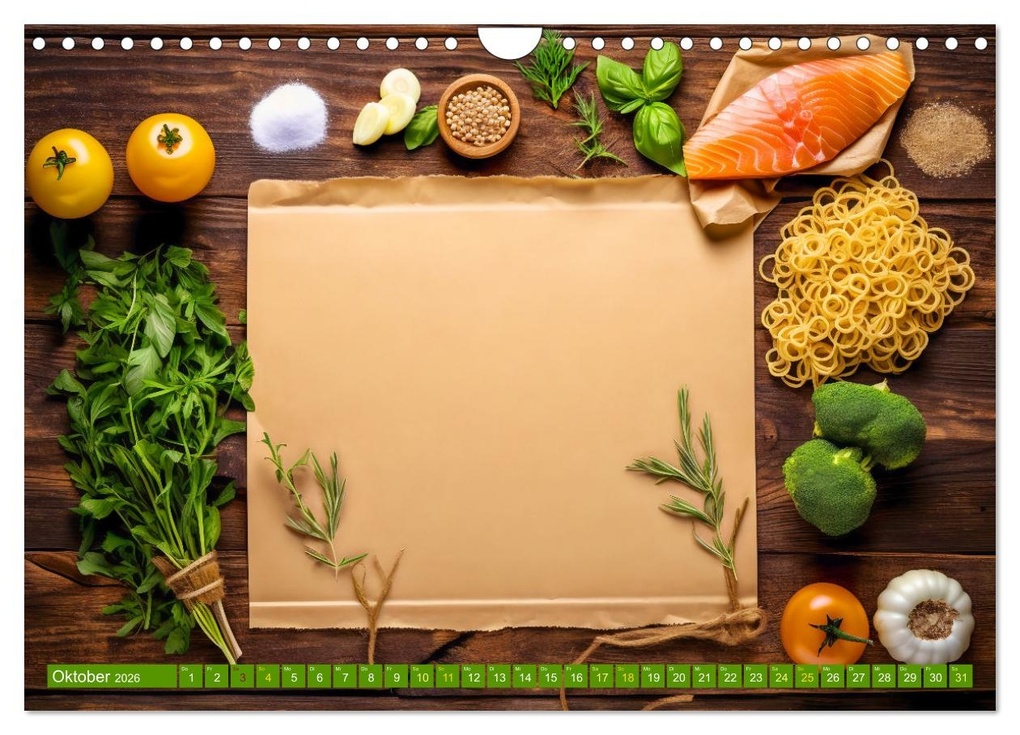 Weitere Ansicht: Kulinarische Notizen - Notiere deine besten Pastarezepte (Wandkalender 2026 DIN A4 quer), CALVENDO Monatskalender | Anja Frost, Calvendo