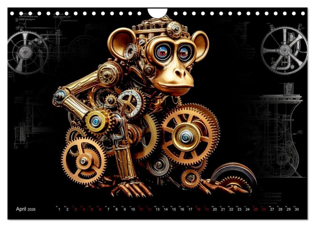 Weitere Ansicht: Mechanische Steampunk Tierwelt (Wandkalender 2026 DIN A4 quer), CALVENDO Monatskalender | Kerstin Waurick, Calvendo