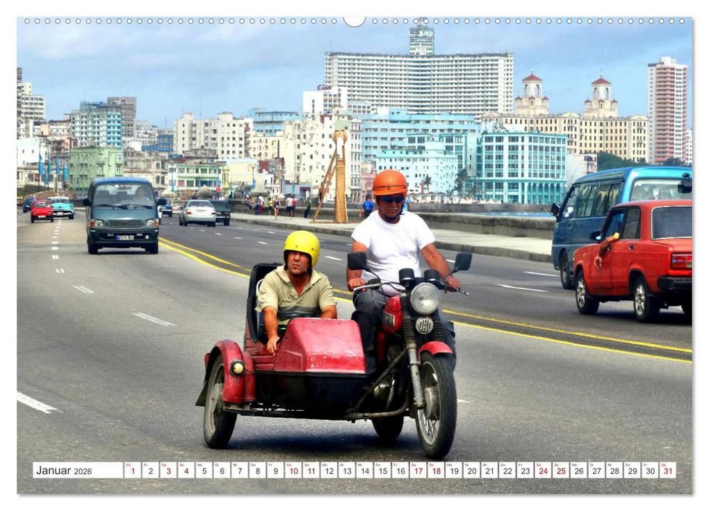 Weitere Ansicht: JAWA BIKER - Ein Motorrad der CSSR in Kuba (hochwertiger Premium Wandkalender 2026 DIN A2 quer), Kunstdruck in Hochglanz | Henning von Löwis of Menar, Calvendo