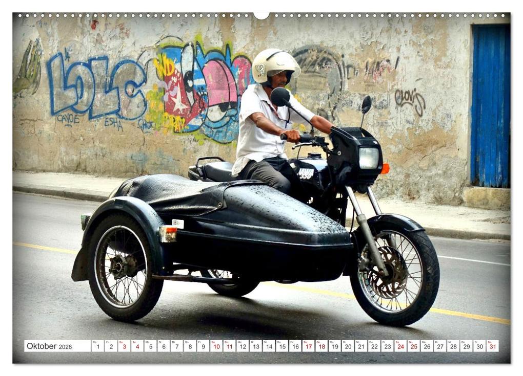 Weitere Ansicht: JAWA BIKER - Ein Motorrad der CSSR in Kuba (hochwertiger Premium Wandkalender 2026 DIN A2 quer), Kunstdruck in Hochglanz | Henning von Löwis of Menar, Calvendo