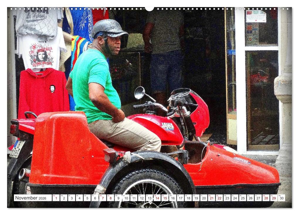 Weitere Ansicht: JAWA BIKER - Ein Motorrad der CSSR in Kuba (hochwertiger Premium Wandkalender 2026 DIN A2 quer), Kunstdruck in Hochglanz | Henning von Löwis of Menar, Calvendo