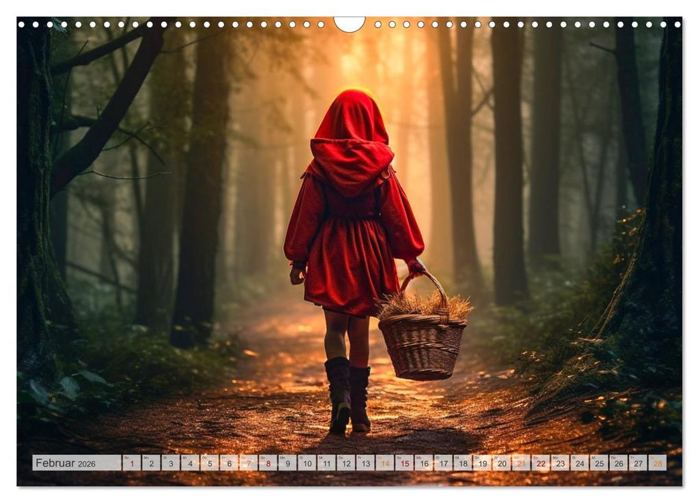 Weitere Ansicht: Rotkäppchen und der Wolf (Wandkalender 2026 DIN A3 quer), CALVENDO Monatskalender | Dirk Meutzner, Calvendo