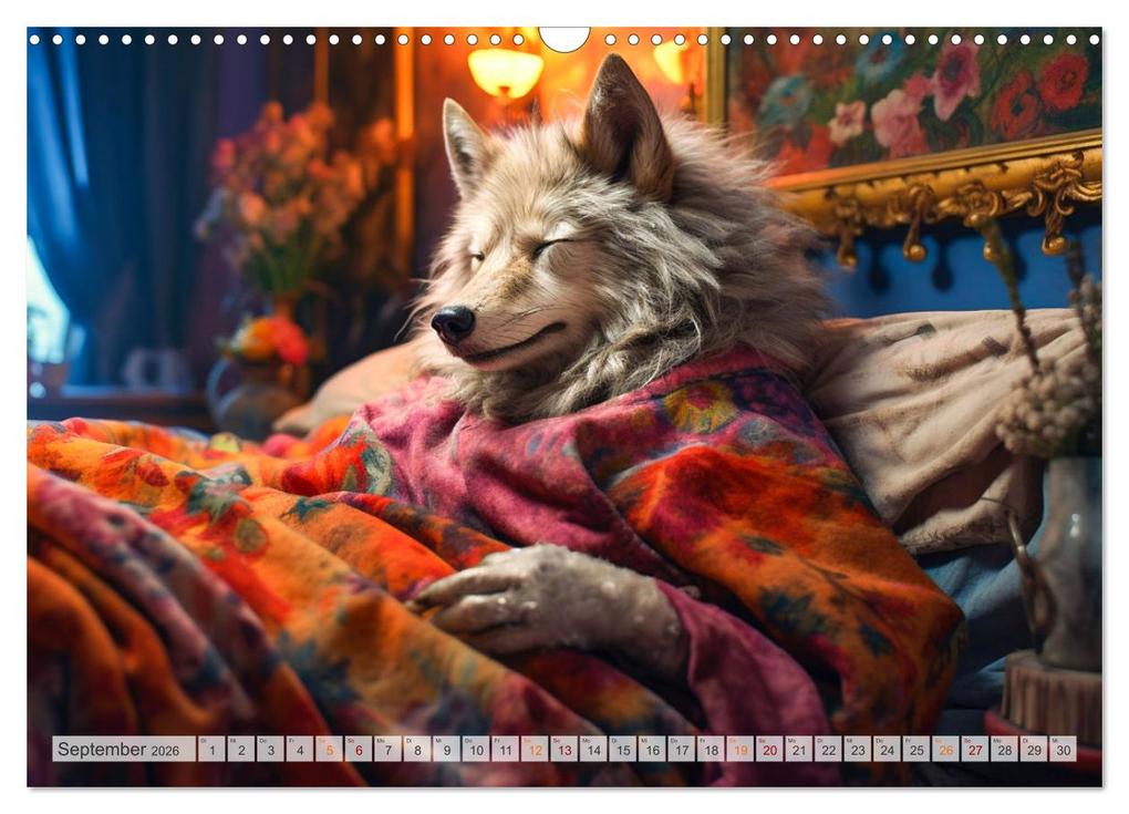 Weitere Ansicht: Rotkäppchen und der Wolf (Wandkalender 2026 DIN A3 quer), CALVENDO Monatskalender | Dirk Meutzner, Calvendo