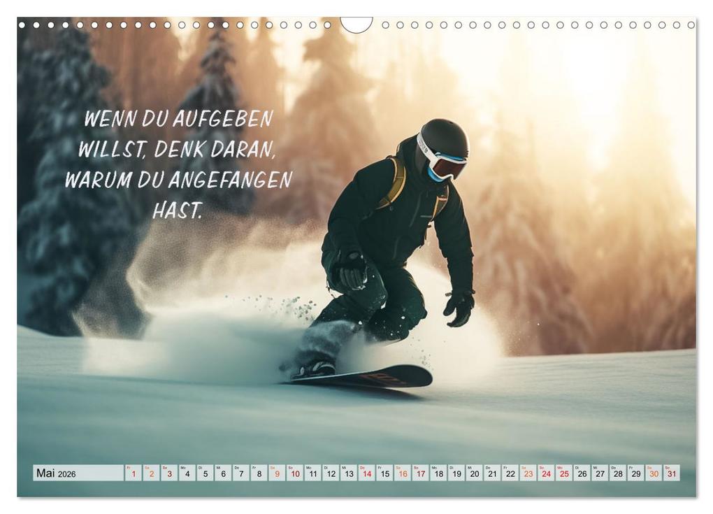 Weitere Ansicht: Motivation und Ski (Wandkalender 2026 DIN A3 quer), CALVENDO Monatskalender | Dirk Meutzner, Calvendo