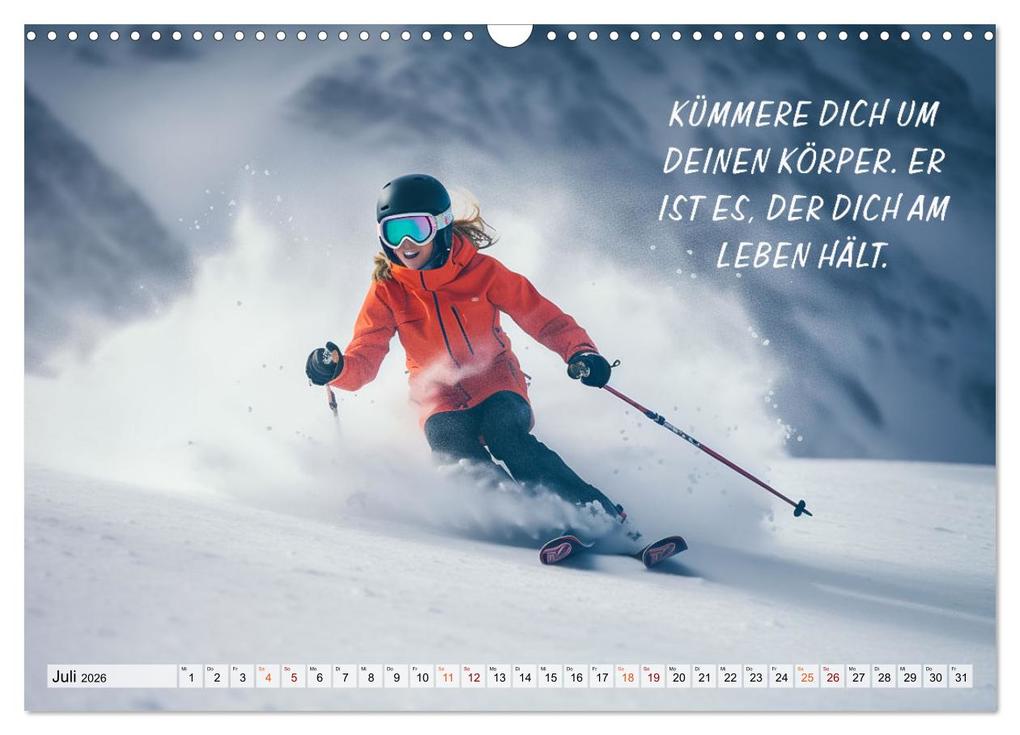 Weitere Ansicht: Motivation und Ski (Wandkalender 2026 DIN A3 quer), CALVENDO Monatskalender | Dirk Meutzner, Calvendo