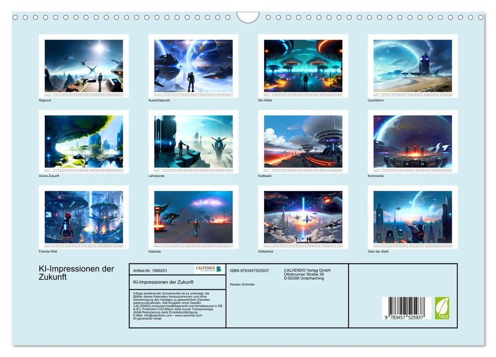 Weitere Ansicht: KI-Impressionen der Zukunft (Wandkalender 2026 DIN A3 quer), CALVENDO Monatskalender | Karsten Schröder, Calvendo