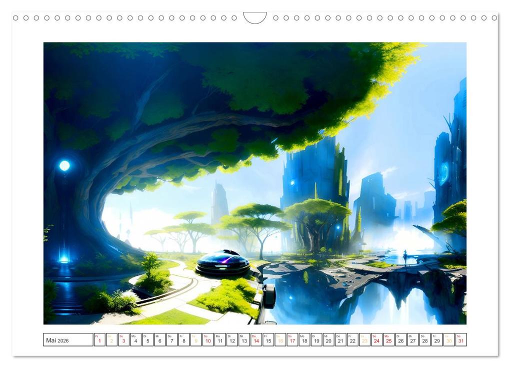 Weitere Ansicht: KI-Impressionen der Zukunft (Wandkalender 2026 DIN A3 quer), CALVENDO Monatskalender | Karsten Schröder, Calvendo