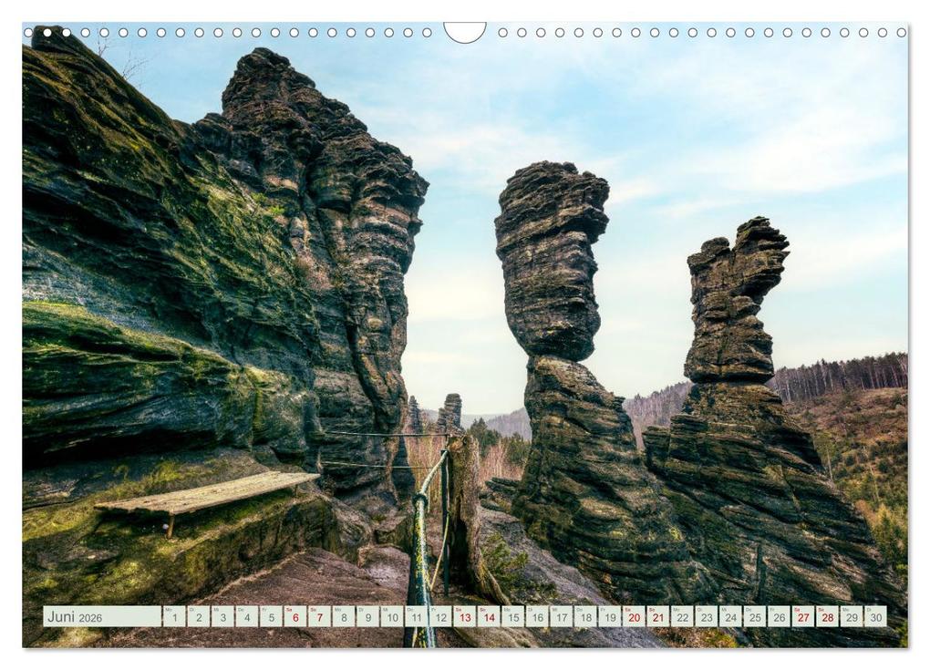 Weitere Ansicht: Ostschönheit Sachsen - Das Märchenland der Burgen und Felsen (Wandkalender 2026 DIN A3 quer), CALVENDO Monatskalender | Joana Kruse, Calvendo