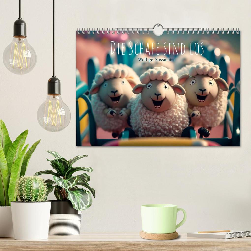 Weitere Ansicht: Die Schafe sind los Wollige Aussichten (Wandkalender 2026 DIN A4 quer), CALVENDO Monatskalender | artefacti artefacti, Calvendo, artefacti