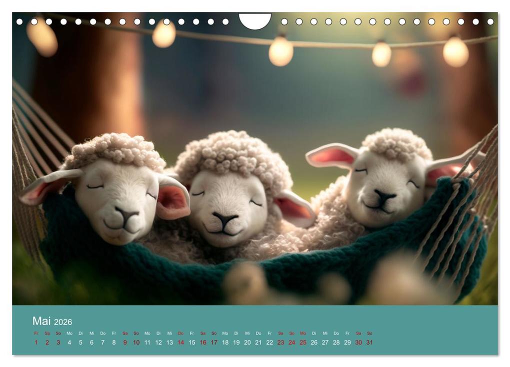 Weitere Ansicht: Die Schafe sind los Wollige Aussichten (Wandkalender 2026 DIN A4 quer), CALVENDO Monatskalender | artefacti artefacti, Calvendo, artefacti