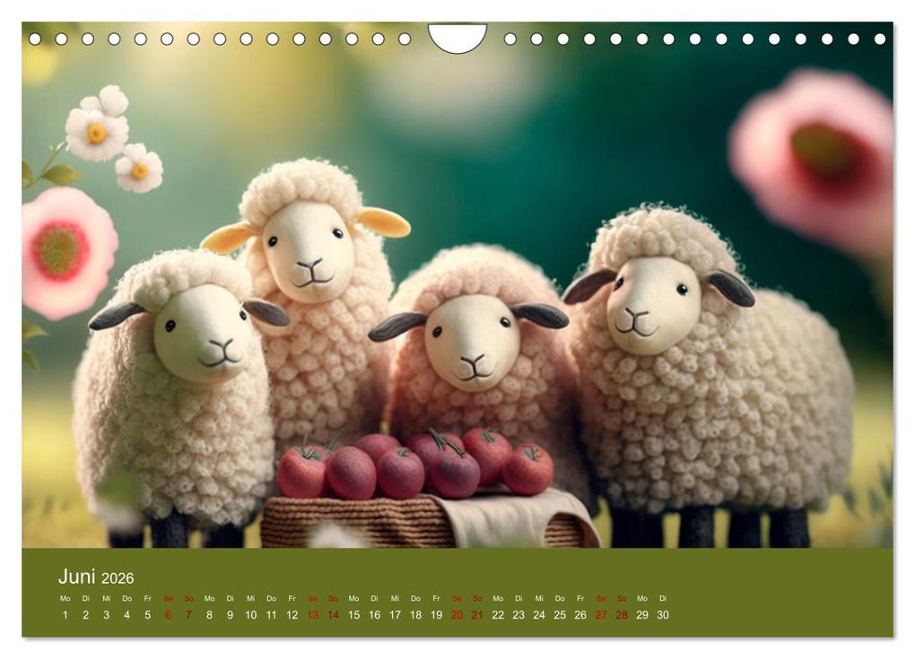 Weitere Ansicht: Die Schafe sind los Wollige Aussichten (Wandkalender 2026 DIN A4 quer), CALVENDO Monatskalender | artefacti artefacti, Calvendo, artefacti
