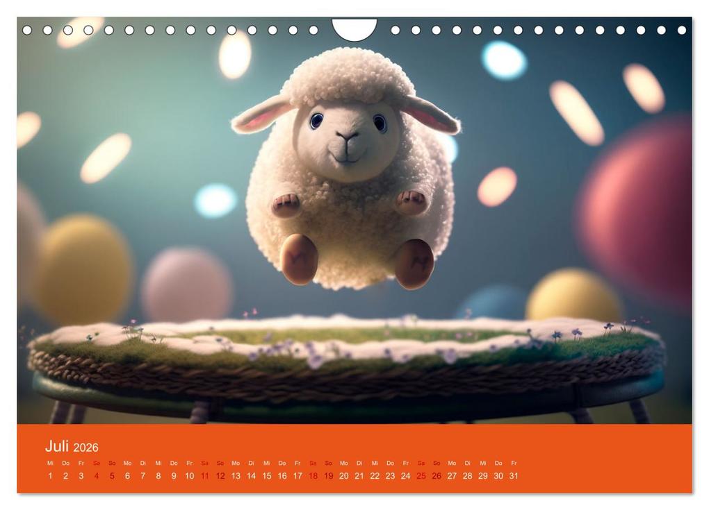Weitere Ansicht: Die Schafe sind los Wollige Aussichten (Wandkalender 2026 DIN A4 quer), CALVENDO Monatskalender | artefacti artefacti, Calvendo, artefacti